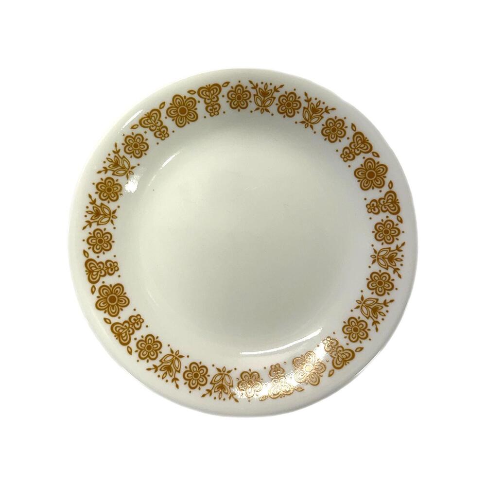 Vintage 1970s Corelle Golden Butterfly 6.75” Bread Plates